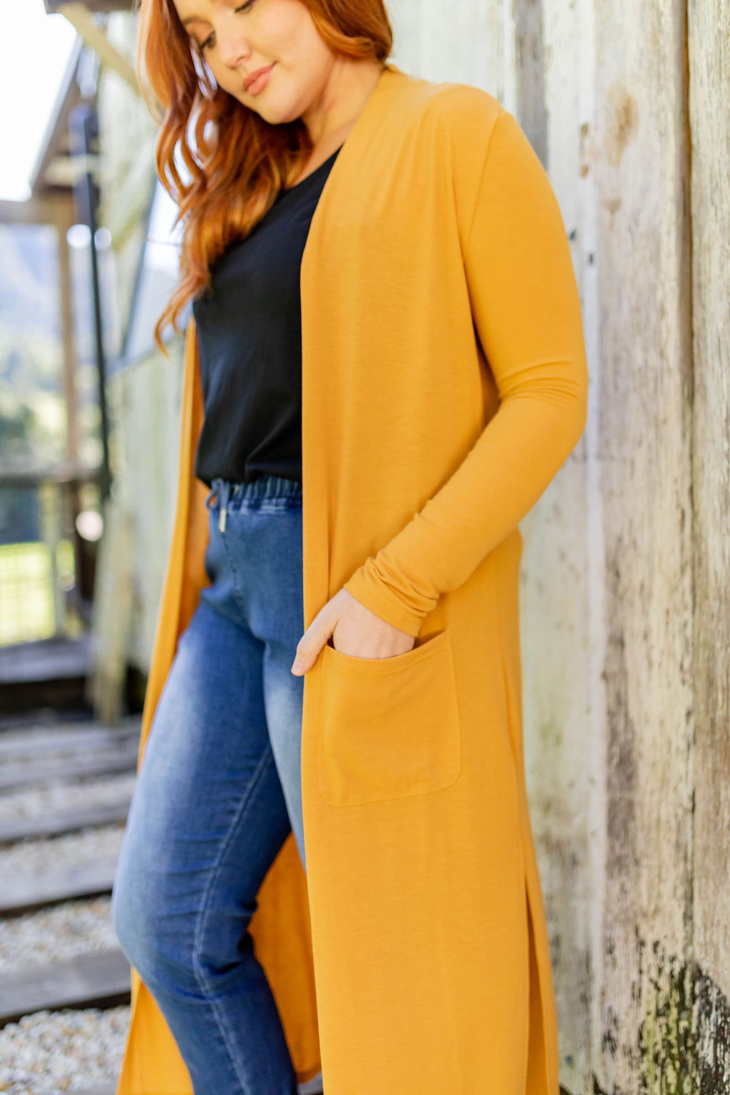 Mustard colour outlet cardigan