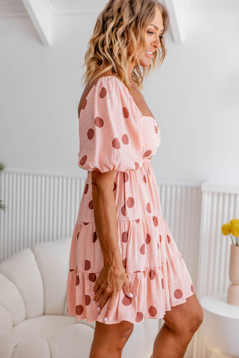 Dusty pink polka outlet dot dress