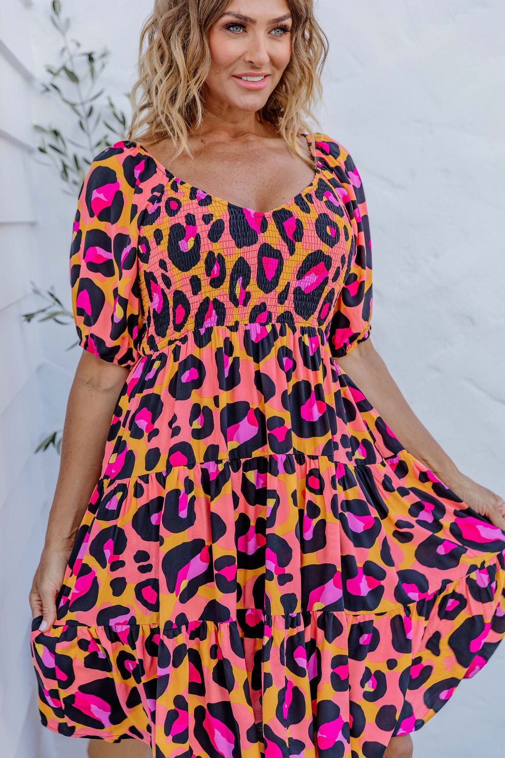 Peri Dress in Classic Leopard by Kasey Rainbow Proud Poppy Clothing