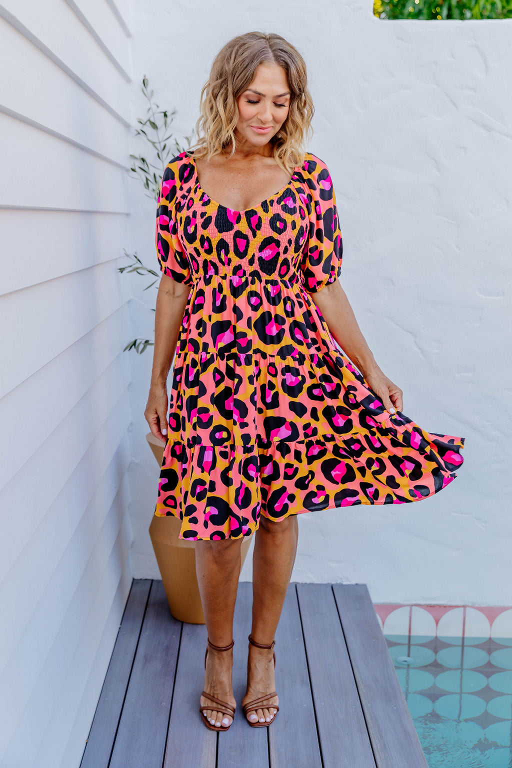 Peri Dress in Classic Leopard by Kasey Rainbow