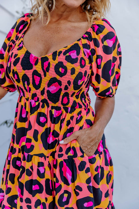 Rainbow hot sale leopard dress