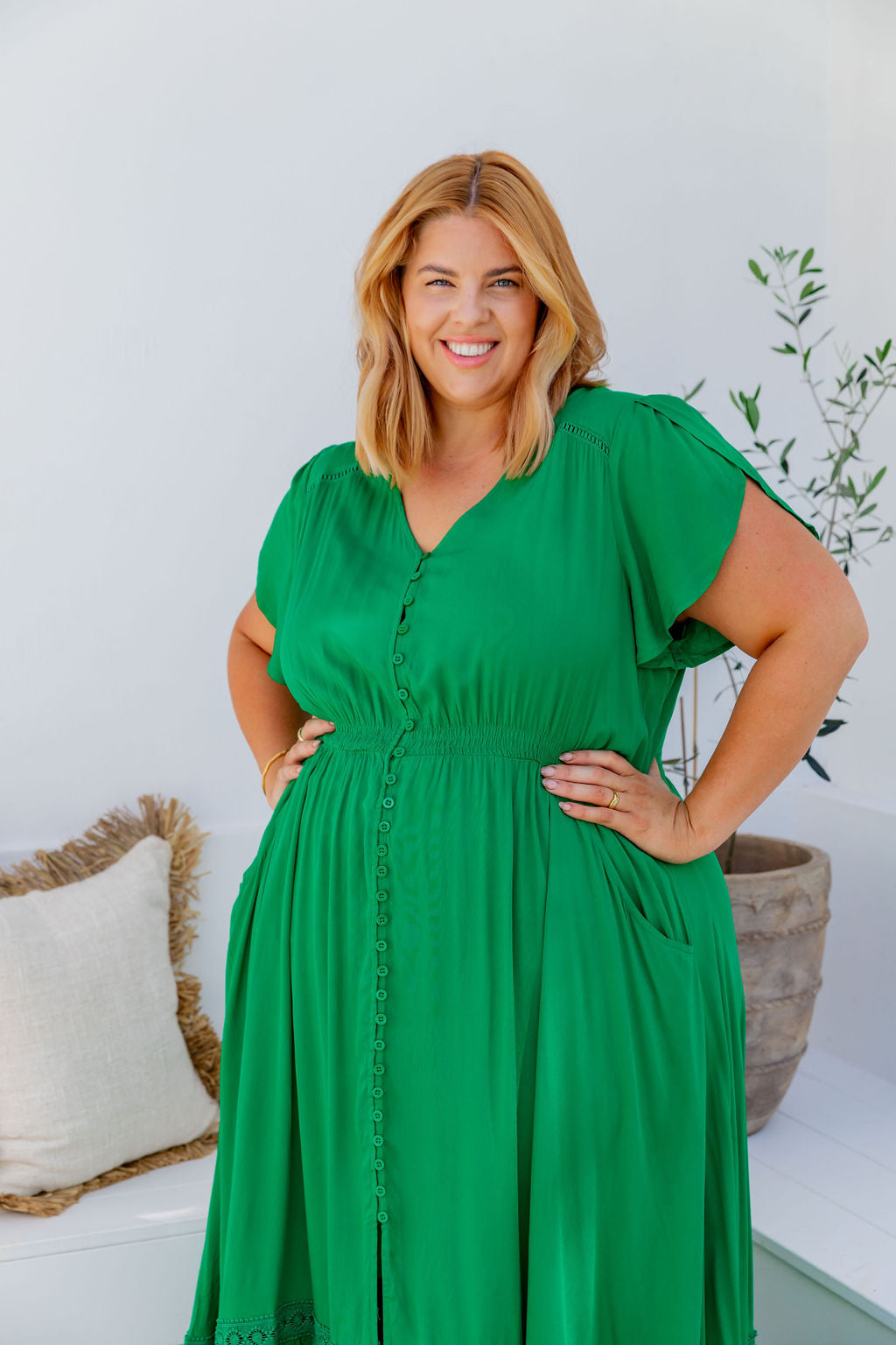 Shayla Maxi Dress in Green