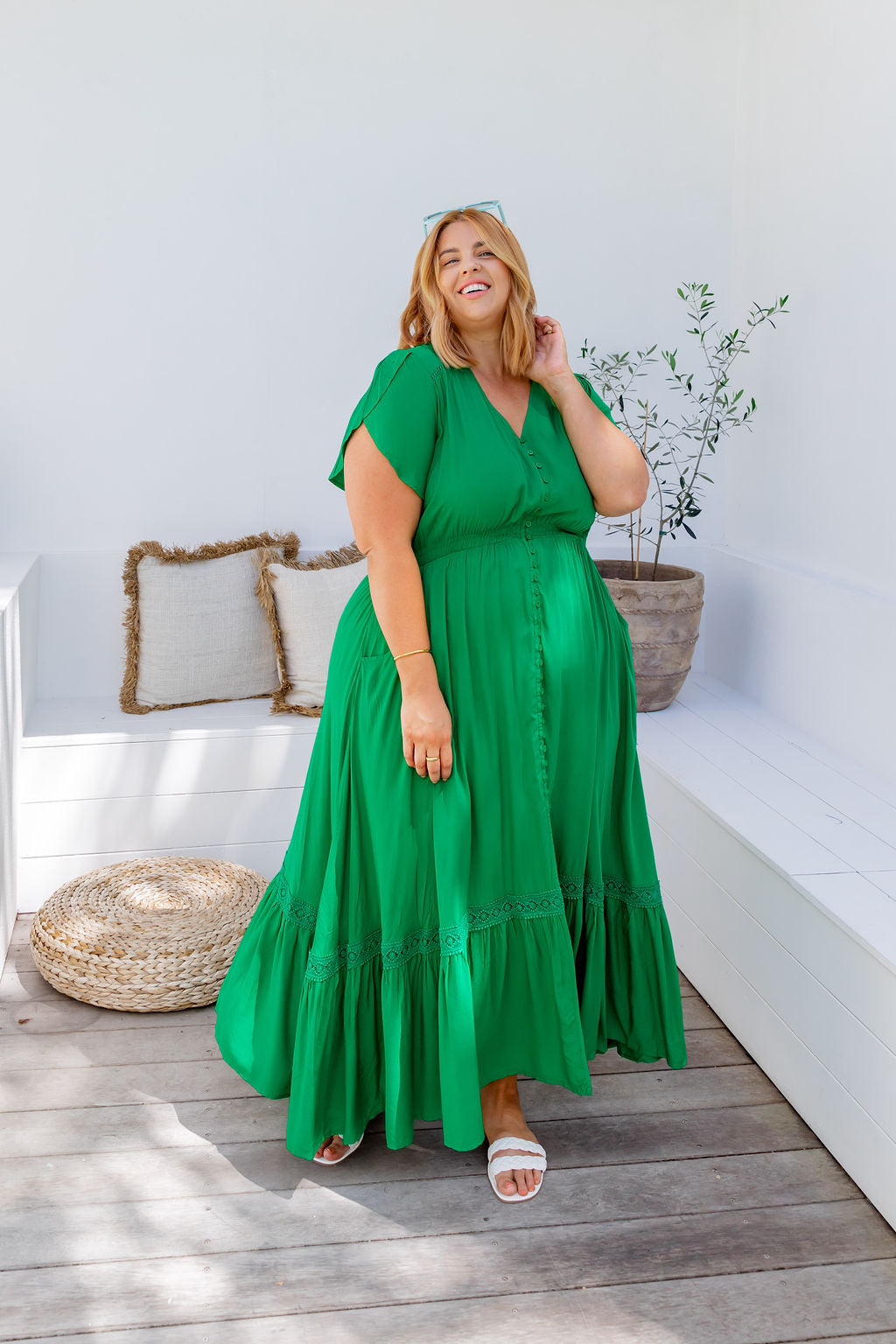 Shayla Maxi Dress in Green
