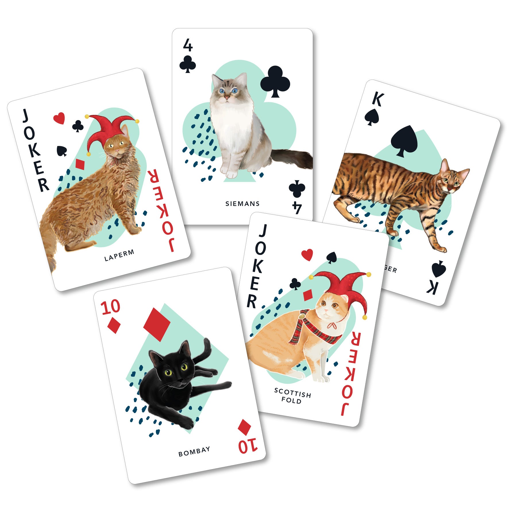 Casino Playing Cards - Curious Cats