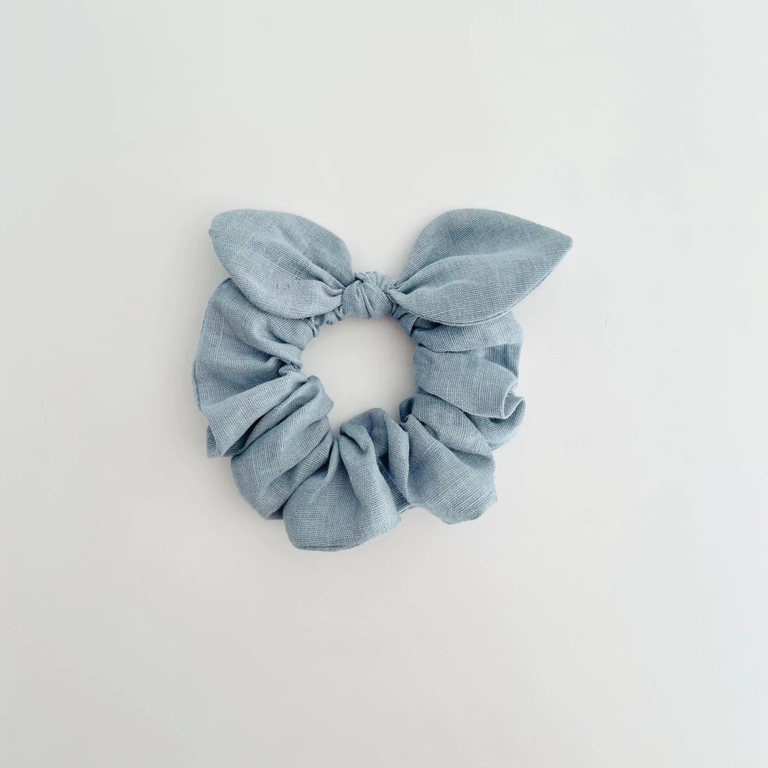 MINI Bow Scrunchie - Linen Powder Blue