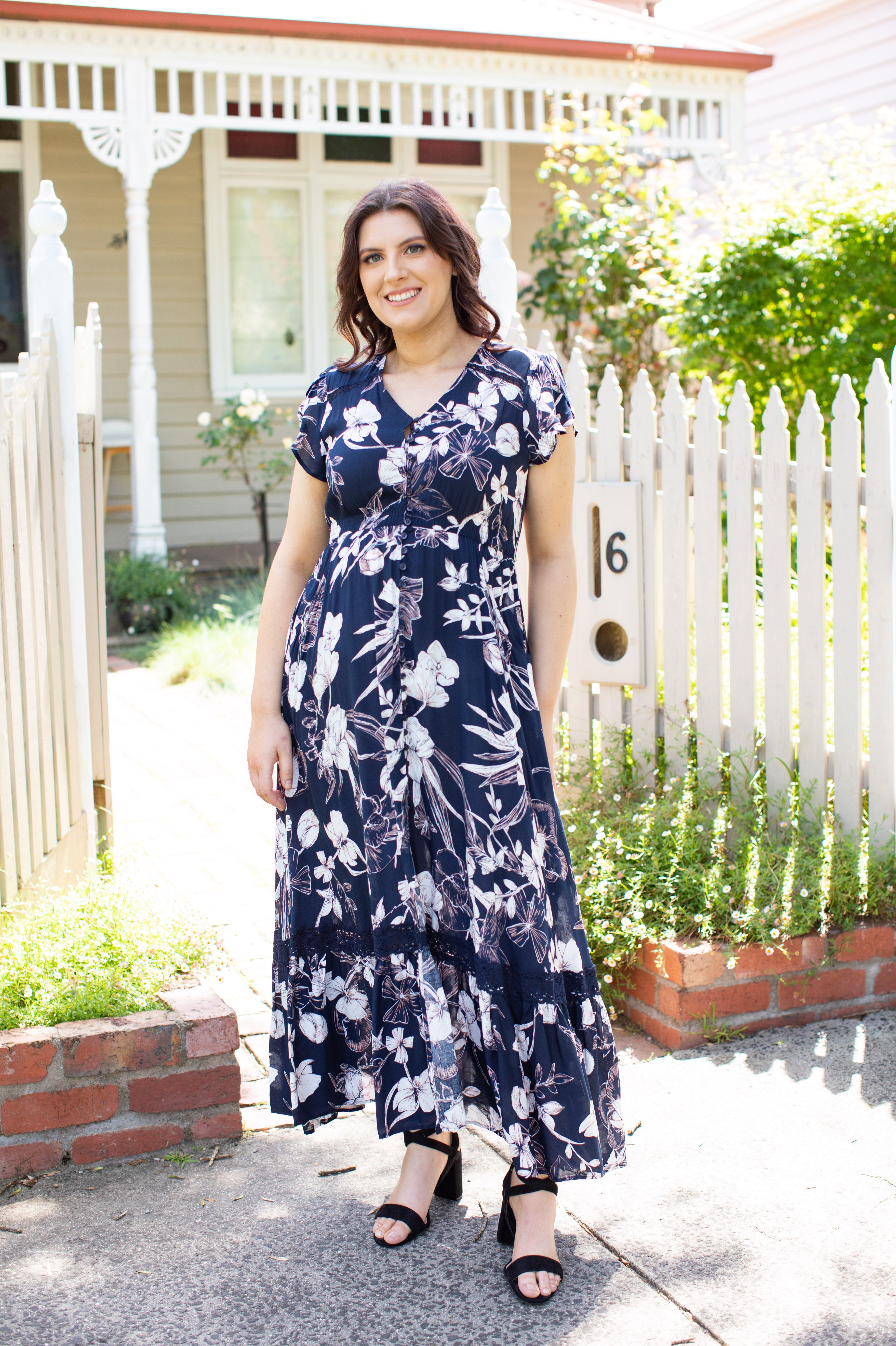 Madison Dress in Navy