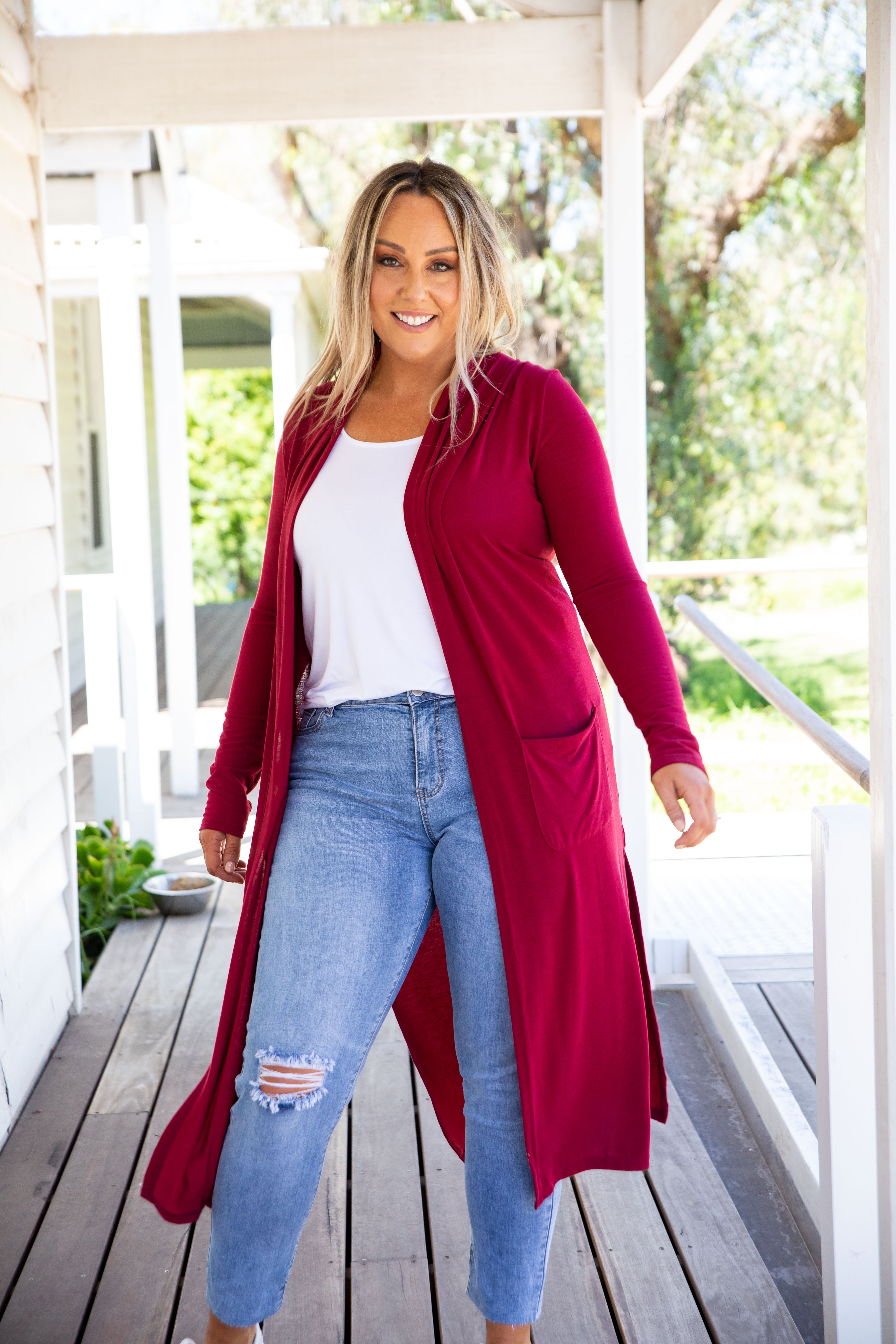 Burgundy cardigans outlet